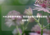 PUBG当前赛季揭秘，竞技新征程与赛季结束时间探寻