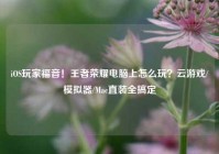 iOS玩家福音！王者荣耀电脑上怎么玩？云游戏/模拟器/Mac直装全搞定