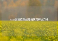Steam游戏启动故障的实用解决方法