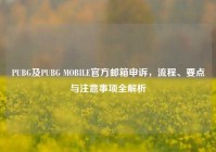 PUBG及PUBG MOBILE官方邮箱申诉，流程、要点与注意事项全解析