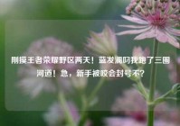 刚摸王者荣耀野区两天！蓝发澜叼我跑了三圈河道！急，新手被咬会封号不？