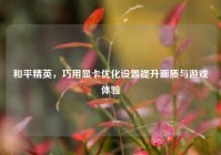和平精英，巧用显卡优化设置提升画质与游戏体验