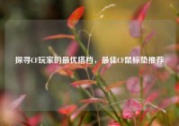 探寻CF玩家的最优搭档，最佳CF鼠标垫推荐