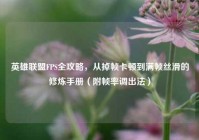 英雄联盟FPS全攻略，从掉帧卡顿到满帧丝滑的修炼手册（附帧率调出法）