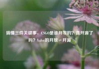 搞懂三件关键事，CSGO是谁开发的？真开源了吗？Valve的开放≠开源