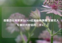 既要百元预算爽玩CSGO捡漏枪林弹雨 又要穷人专属好开好省的二手SUV