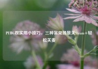 PUBG双实用小技巧，三种常见场景关Steam+轻松关麦