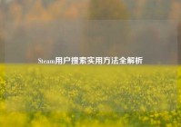 Steam用户搜索实用方法全解析