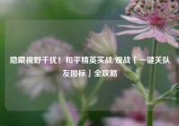 隐藏视野干扰！和平精英实战/观战「一键关队友图标」全攻略
