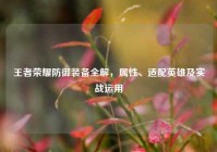 王者荣耀防御装备全解，属性、适配英雄及实战运用
