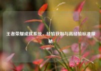王者荣耀成就系统，经验获取与高经验标准探秘