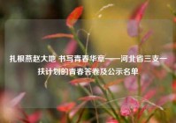 扎根燕赵大地 书写青春华章——河北省三支一扶计划的青春答卷及公示名单