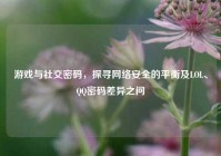 游戏与社交密码，探寻网络安全的平衡及LOL、QQ密码差异之问