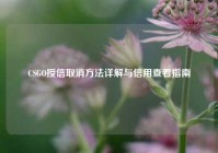 CSGO授信取消方法详解与信用查看指南