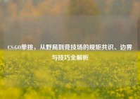 CS:GO单挑，从野局到竞技场的规矩共识、边界与技巧全解析