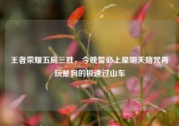 王者荣耀五局三胜，今晚誓必上星明天赌咒再玩是狗的极速过山车