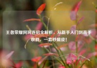 王者荣耀阿珂连招全解析，从新手入门到高手收割，一套秒脆皮！