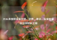 PUBG未授权设备封禁，边界、争议、玩家权益及封禁时长之辩