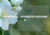 和平精英淘汰王，称号获取与名字背后故事探寻