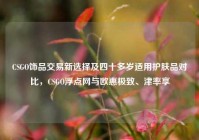 CSGO饰品交易新选择及四十多岁适用护肤品对比，CSGO浮点网与欧惠极致、津率享