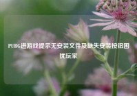 PUBG进游戏提示无安装文件及缺失安装按钮困扰玩家