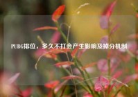 PUBG排位，多久不打会产生影响及掉分机制