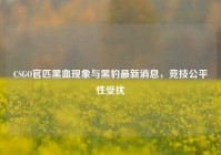 CSGO官匹黑血现象与黑豹最新消息，竞技公平性受扰