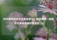 和平精英捏脸天花板新黑马？软萌酷飒一键焊脸的神秘黑猫好绝适配cos！