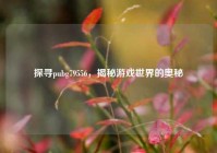 探寻pubg79556，揭秘游戏世界的奥秘