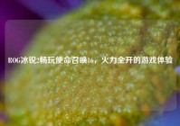 ROG冰锐2畅玩使命召唤16，火力全开的游戏体验