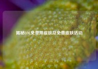 揭秘LOL免费用皮肤及免费皮肤活动