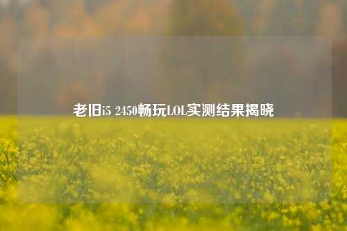 老旧i5 2450畅玩LOL实测结果揭晓
