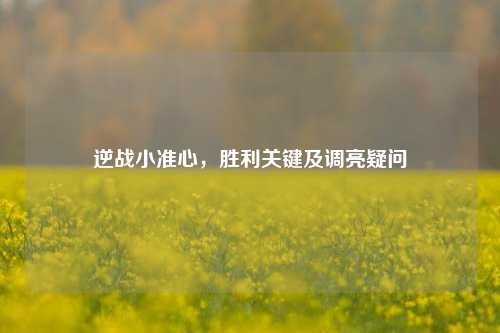 逆战小准心,胜利关键及调亮疑问