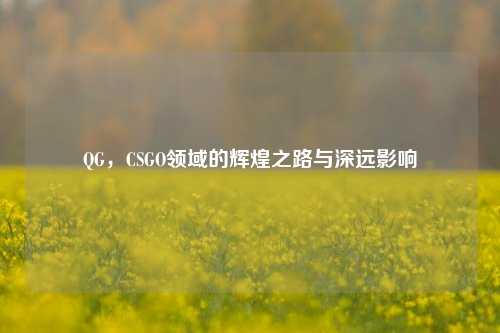 QG，CSGO领域的辉煌之路与深远影响