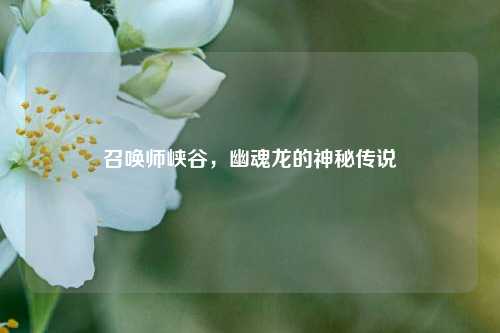 召唤师峡谷,幽魂龙的神秘传说