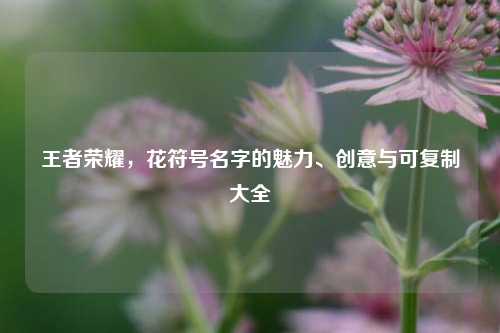 王者荣耀,花符号名字的魅力、创意与可复制大全