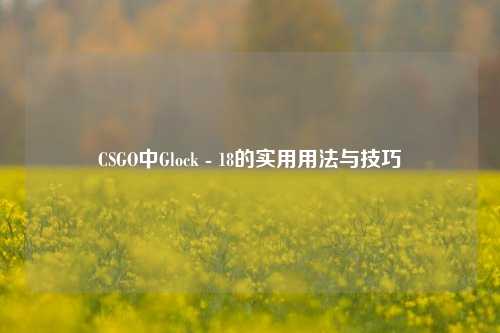 CSGO中Glock - 18的实用用法与技巧