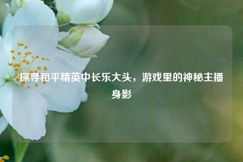 探寻和平精英中长乐大头,游戏里的神秘主播身影