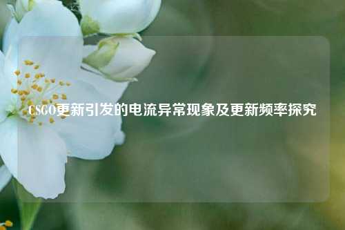 CSGO更新引发的电流异常现象及更新频率探究