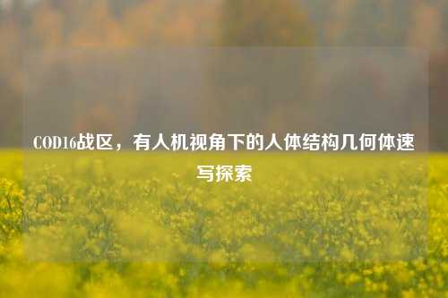 COD16战区,有人机视角下的人体结构几何体速写探索