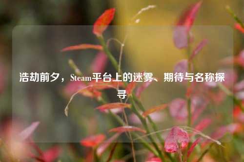 浩劫前夕,Steam平台上的迷雾、期待与名称探寻