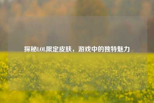 探秘LOL限定皮肤，游戏中的独特魅力