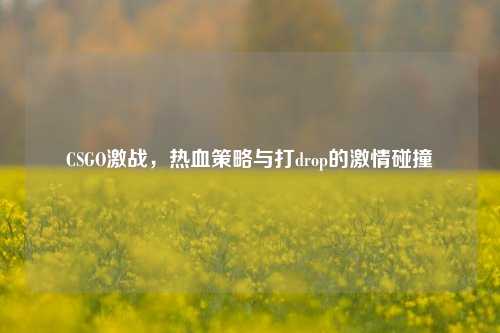 CSGO激战，热血策略与打drop的激情碰撞
