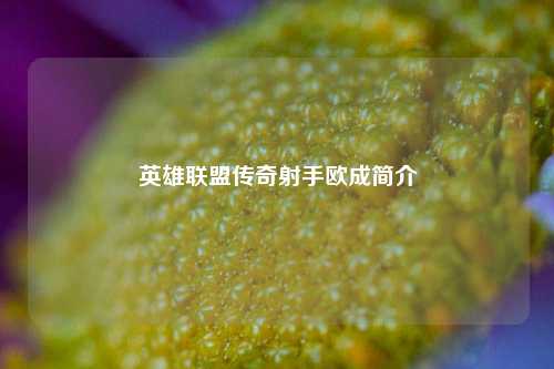 英雄联盟传奇射手欧成简介