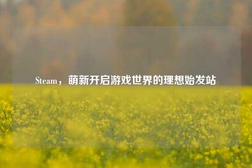 Steam,萌新开启游戏世界的理想始发站
