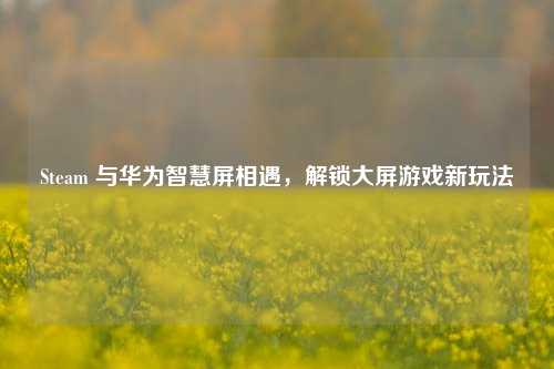 Steam 与华为智慧屏相遇,解锁大屏游戏新玩法