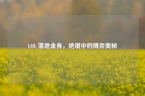 LOL 落地金身,绝境中的博弈奥秘