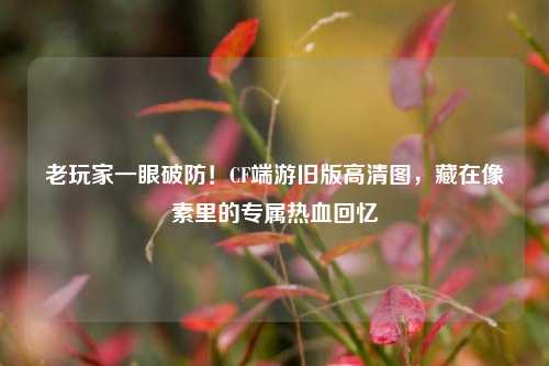 老玩家一眼破防！CF端游旧版高清图，藏在像素里的专属热血回忆