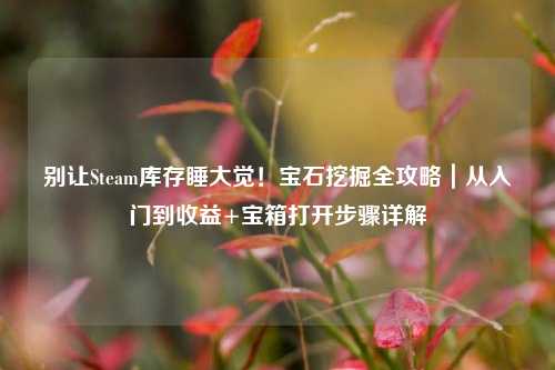 别让Steam库存睡大觉！宝石挖掘全攻略｜从入门到收益+宝箱打开步骤详解