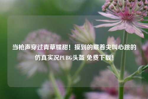当枪声穿过青草腥甜!摸到的藏着尖叫心跳的仿真实况PUBG头盔 免费下载!